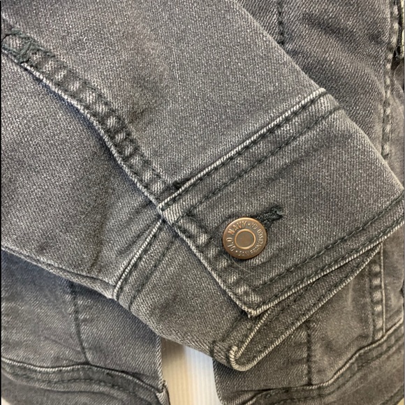 Old Navy Black Denim Patched Jacket Size S - Picture 9 of 15